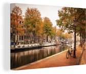 Journée d'automne abstraite à Amsterdam 120x80 cm - Tirage photo sur toile (Décoration murale salon / chambre)