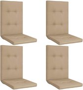Medina Tuinstoelkussens 4 st 120x50x5 cm beige