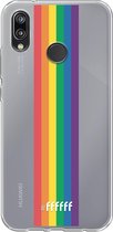 6F hoesje - geschikt voor Huawei P20 Lite (2018) -  Transparant TPU Case - #LGBT - Vertical #ffffff