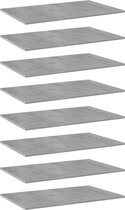 Medina Wandschappen 8 st 80x50x1,5 cm spaanplaat betongrijs