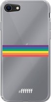 6F hoesje - geschikt voor iPhone 8 - Transparant TPU Case - #LGBT - Horizontal #ffffff