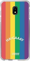 6F hoesje - geschikt voor Samsung Galaxy J3 (2017) -  Transparant TPU Case - #LGBT - Ha! Gaaay #ffffff