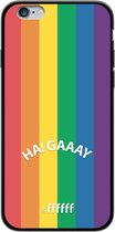 6F hoesje - geschikt voor iPhone 6s -  TPU Case - #LGBT - Ha! Gaaay #ffffff