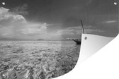 Tuindecoratie Zeilboot op zee - 60x40 cm - Tuinposter - Tuindoek - Buitenposter