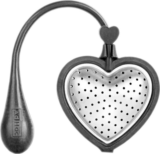 AdHoc Tea heart Thee-ei in hartvorm - Zwart