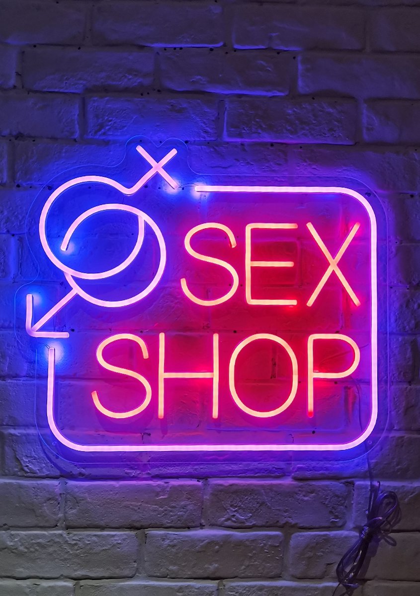 OHNO Woonaccessoires Neon Sign - Sex Shop 4 - Neon Verlichting - Tekst