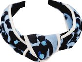 Haarband Diadeem Knoop Panter Print Streep Zwart Wit Blauw