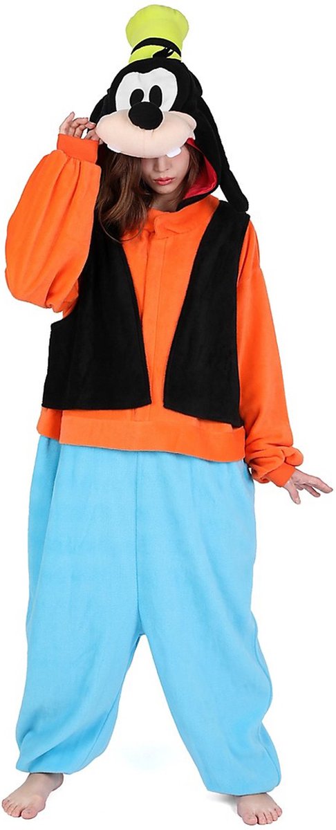 Goofy Onesie Pak Kostuum Outfit Huispak Jumpsuit Verkleedpak - (Disney) Premium Verkleedkleding - Halloween & Carnaval - SAZAC - Kinderen & Volwassenen - Onesize (155-182 cm)