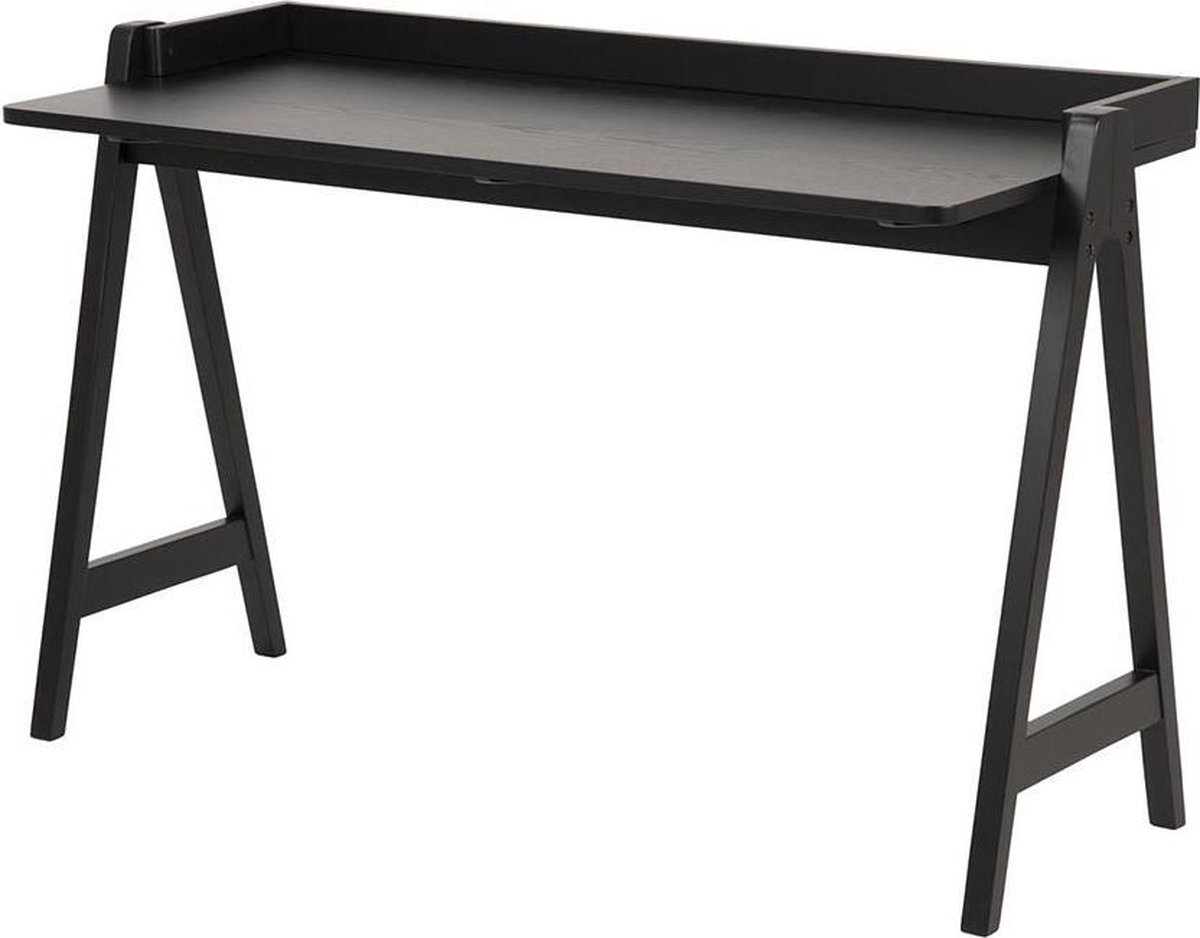 Lieke houten bureau zwart - 127 x 80 cm