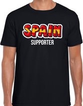 Zwart Spain fan t-shirt voor heren - Spain supporter - Spanje supporter - EK/ WK shirt / outfit 2XL