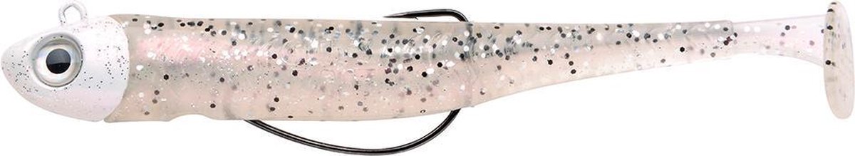 Spro Gutsbait UV 110 - Salt & Pepper - Shad - 14g - Haakmaat 3/0 - Wit