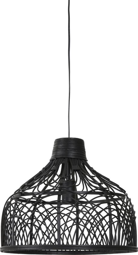 Light & Living Pocita Hanglamp - Rotan Zwart - Ø42x35 cm