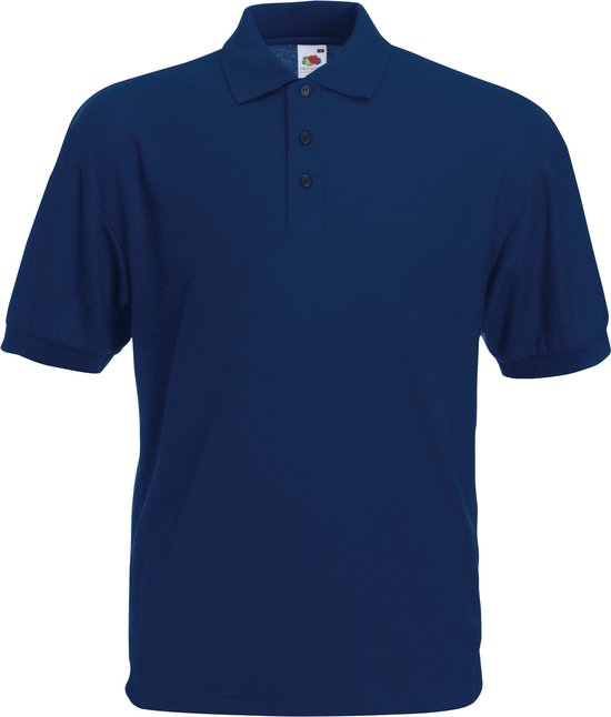 Fruit Of The Loom Heren 65/35 Pique Poloshirt Korte Mouwen (Marine)