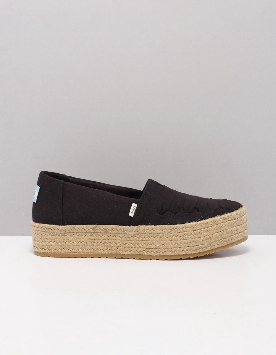 TOMS Espadrilles Dames Instappers Damesschoenen Canvas Valencia Zwart
