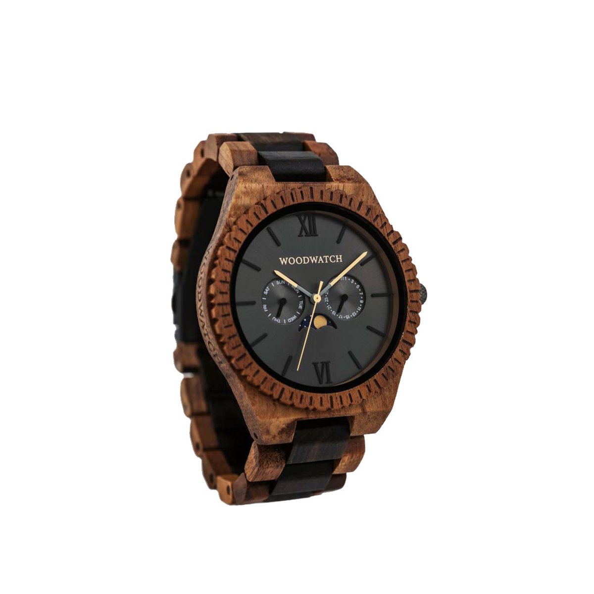 De officiële WoodWatch | Lunar Orbit | Houten horloge heren