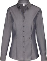 Seidensticker dames blouse slim fit - grijs - Maat: 44