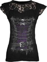 Spiral - WAISTED CORSET Top - XL - Zwart