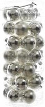 Glas Kerstballen Transparant (6cm) Box 49 Stuks Silver