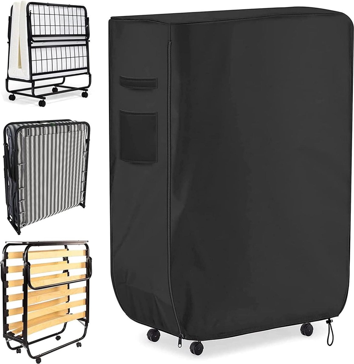 Opklapbare bedhoes - verstelbaar en waterdicht - dikke stof - stofdicht - beschermend - opklapbed (99 * 38 * 114 cm)