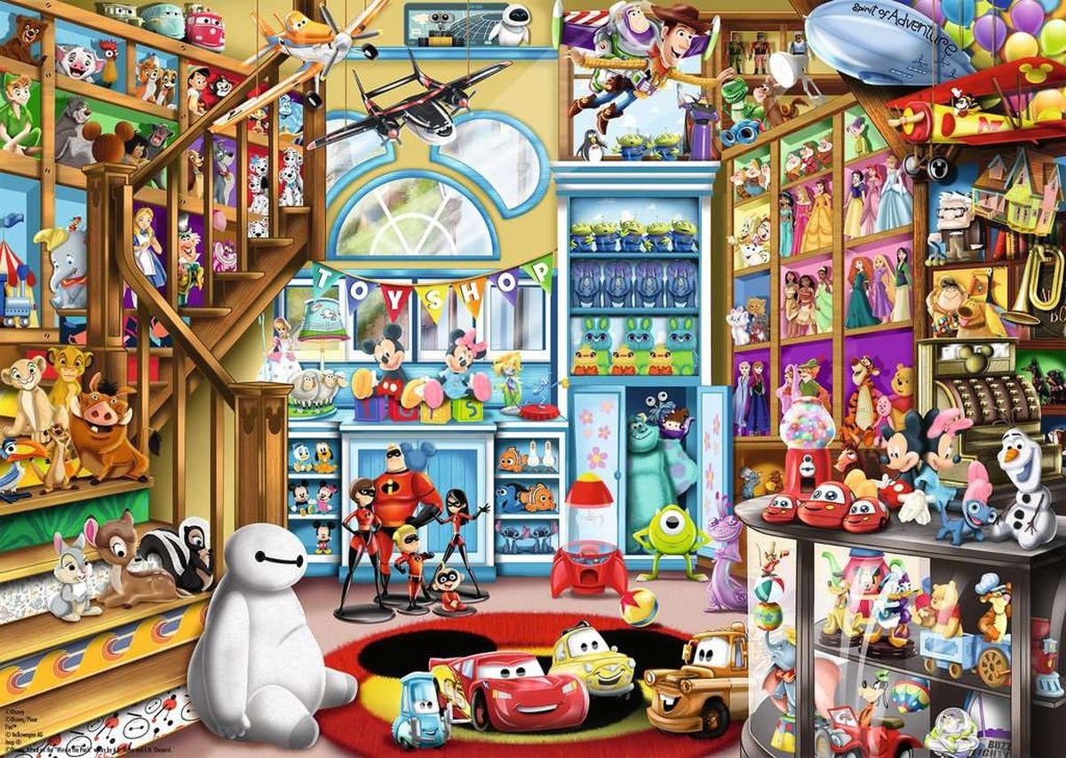 Ravensburger puzzel Disney In de speelgoedwinkel - Legpuzzel - 1000 stukjes — afbeelding 4