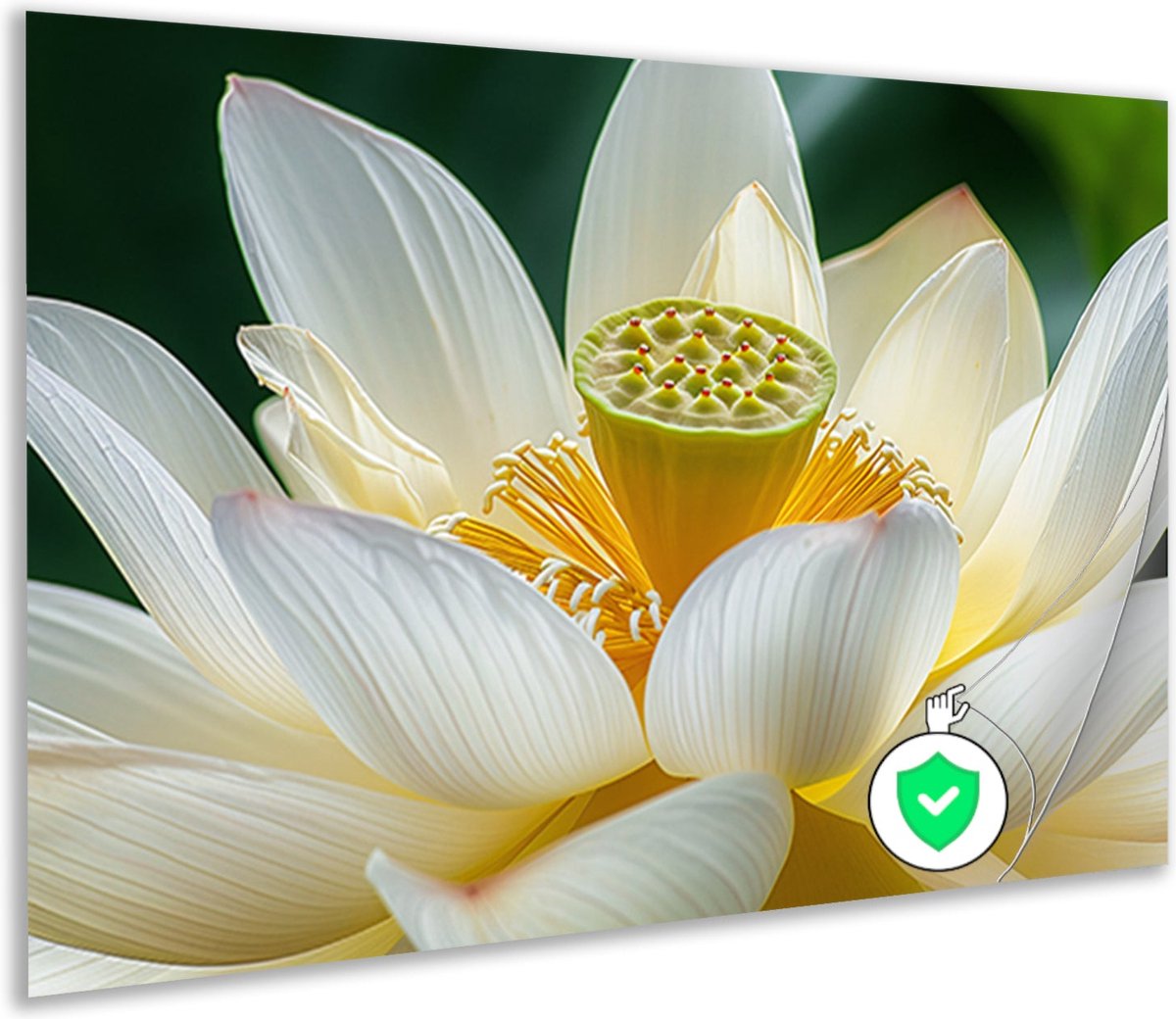 Lotusbloem wanddecoratie - Bloem poster - Poster Stamper - Wanddecoratie modern - Poster s