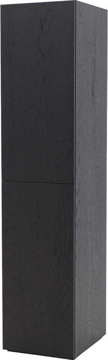 Goossens Kast Systeem Malaga, Module 1 Links (naad Midden) 2x Draaideur - Hout Zwart
