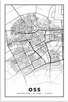 Poster Carte - Oss - Zwart - Wit - 60x90 cm