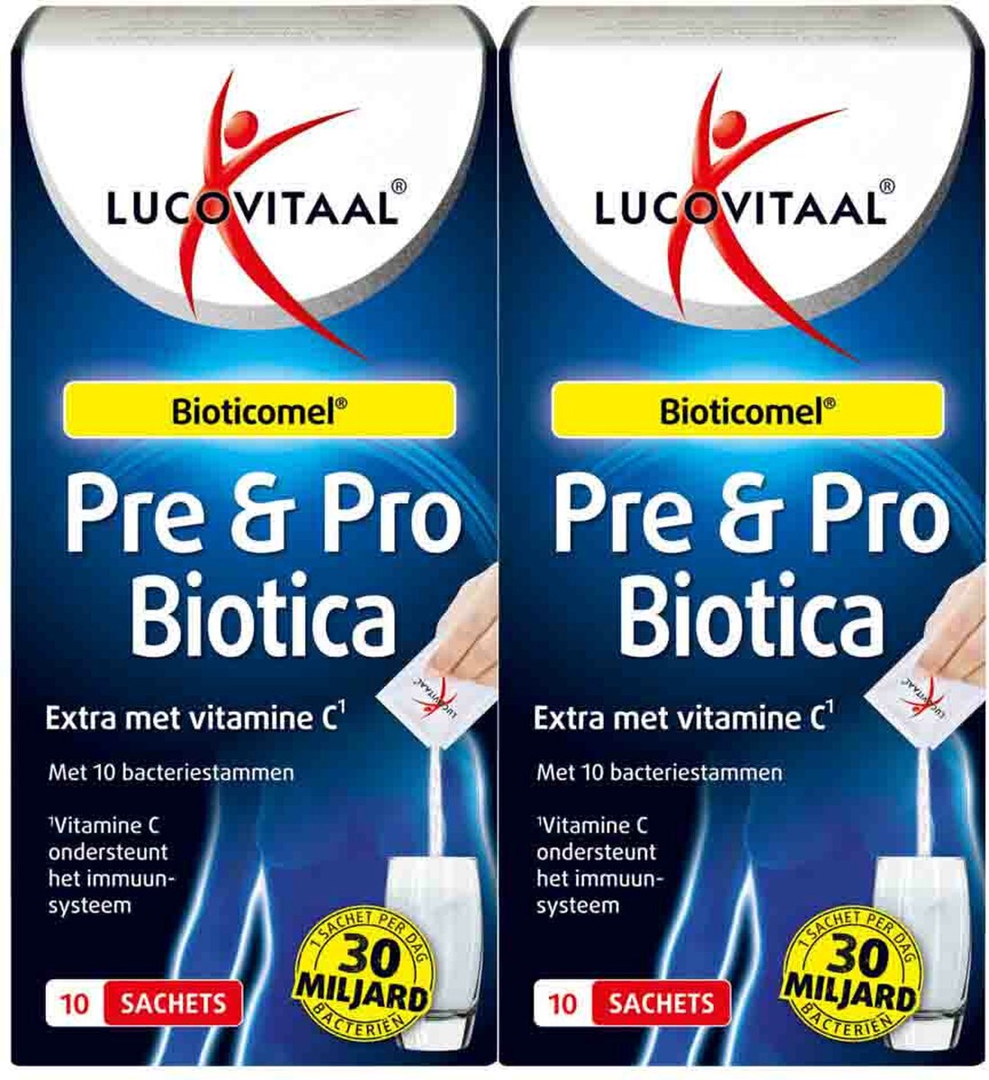 Goedkoopste 2x Lucovitaal Pre & Probiotica 10 sachets
