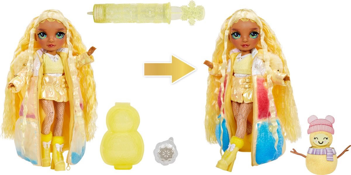 Rainbow High Winter Wonderland pop - Sunny (geel) — afbeelding 5