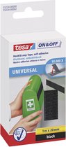 Klittenband tesa® On & Off 1mx20mm zelfklevend zwart