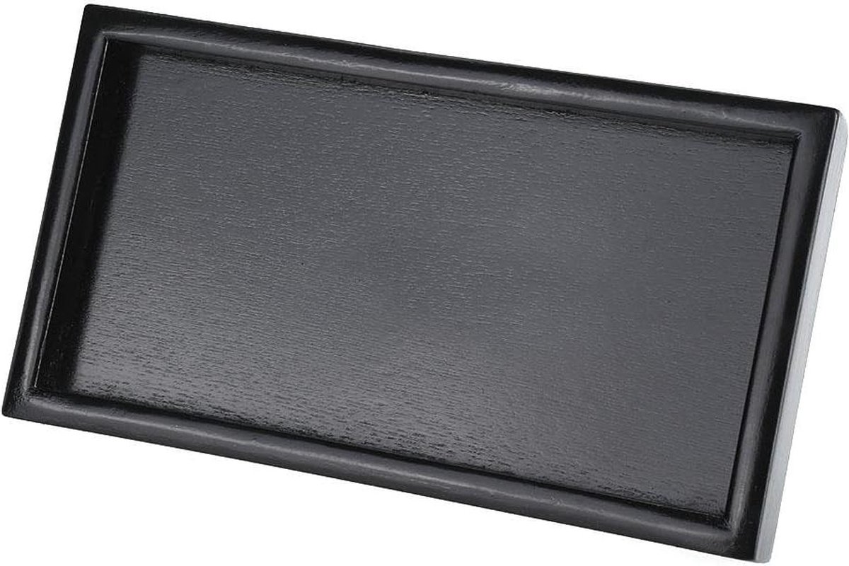 Rechthoekig Zwart Massief Hout Theeblad - Voor Café Restaurant Hotel Maaltijden Snack Eten Multifunctioneel Dienblad 30 20 2cm