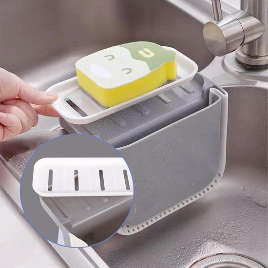 Inbouwspoelbak 55x45 cm antraciet met afvoerplug en zeepdispenser Spoelbak in roestvrij staal ML