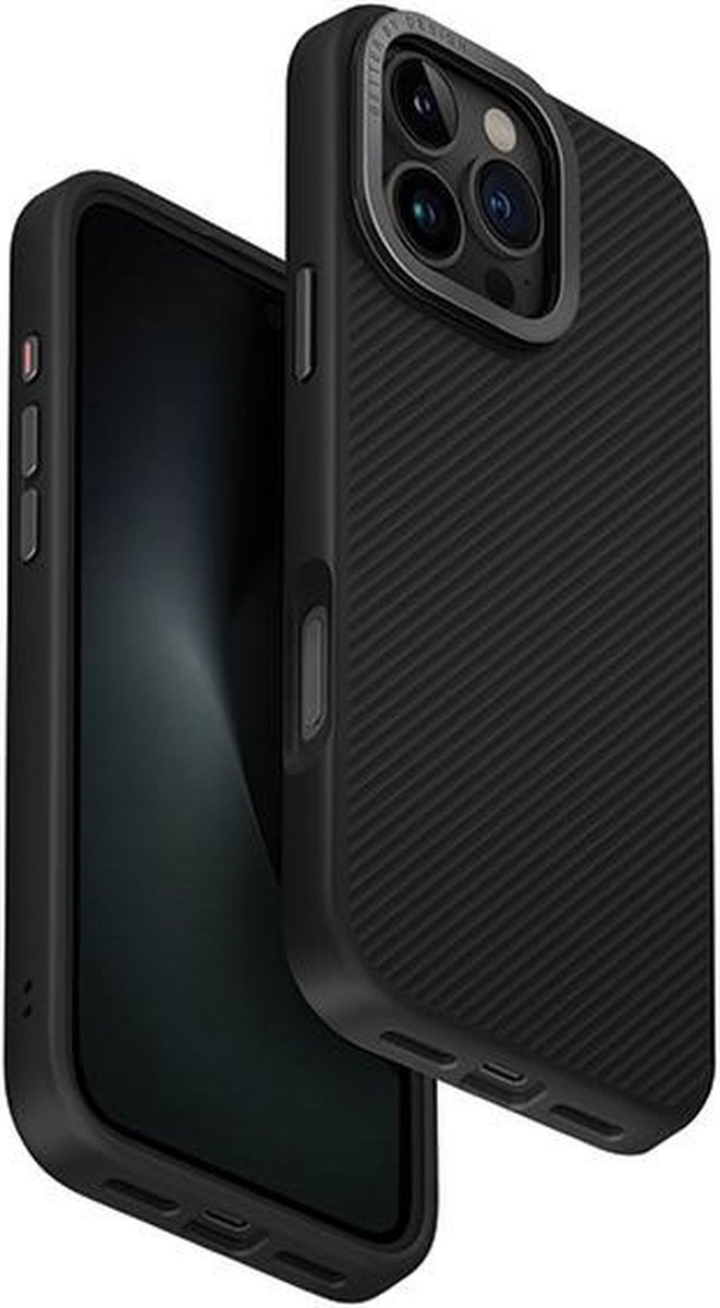 UNIQ hoesje Keva Max iPhone 16 Pro Max 6.9" Magclick Charging zwart/carbonzwart