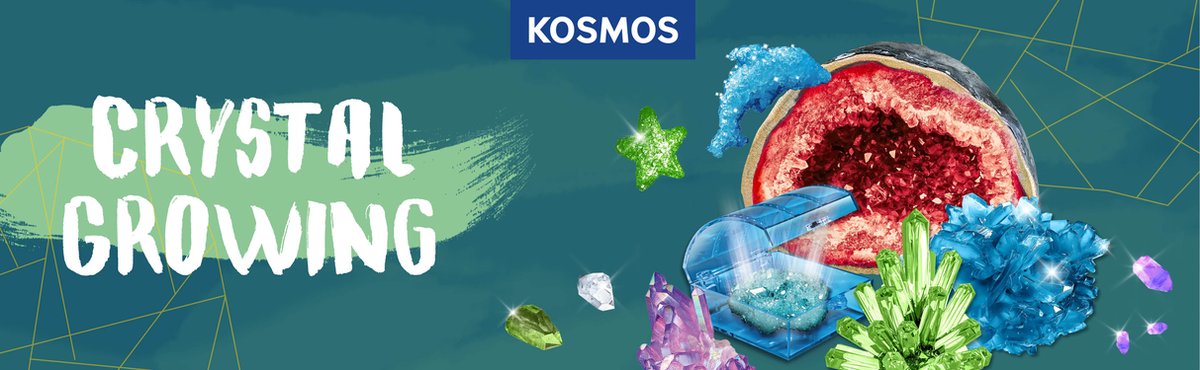 KOSMOS Crystal Growing - Experimenteerset - Kweek Je Eigen Gekleurde Kristallen - Maak Kristalgrotten en Kristalfiguren - Complete Scheikundeset - STEM Speelgoed - Vanaf 10 Jaar — afbeelding 4