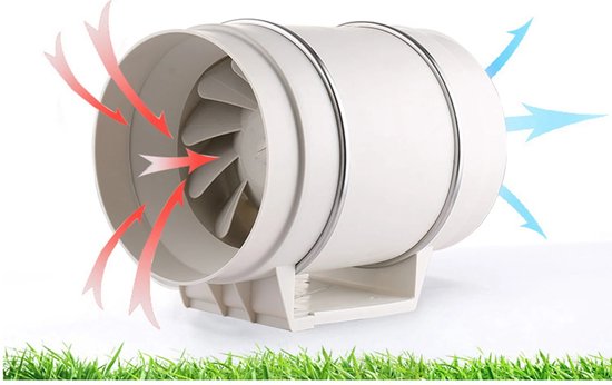 WingFly Rookafzuiging, regelbaar, buisventilator, 100 mm met