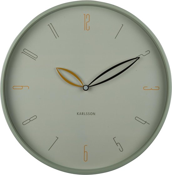 Karlsson Horloge Murale Pétales - Vert - Ø40cm - Horloge Murale Scandinave