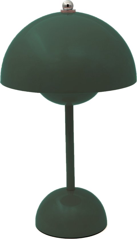 Luxus Lampe de table sans fil rechargeable - Joséphine - Vert - 30 cm - Lampe de nuit - Lampe de table de chambre - Lampe de bureau - LED - Tactile - Dimmable - Sans fil - Fonctionne sur batterie - Lampe de table pour intérieur et extérieur