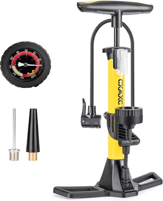 Pompe à Vélo Pied 160 PSI Avec Manomètre - Valves Presta/Schrader, Pour Vélo, Voiture, Ballons