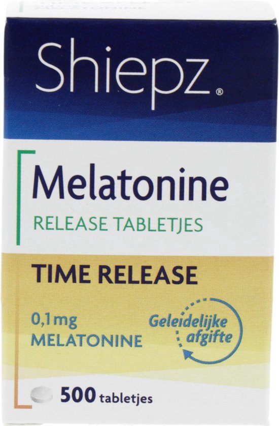 Doos Shiepz Melatonine Release Tabletjes Time Release 0,1mg Melatonine 500 tabletten.