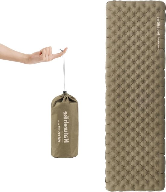 Backpacking Slaapmat Lichtgewicht Luchtkussen 680 Gram Camping Slaapmat, Luchtmatras Ultralicht Opblaasbaar Luchtmatras Met Geïntegreerd Slaapmat Kamperen Naturehike Mat