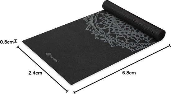 Premium 5 mm dikke antislip oefen- en fitnessmat voor alle soorten yoga pilates en vloertrainingen - 68 inch x 24 inch - Yoga Mat Yoga mat van BalanceFrom — afbeelding 4