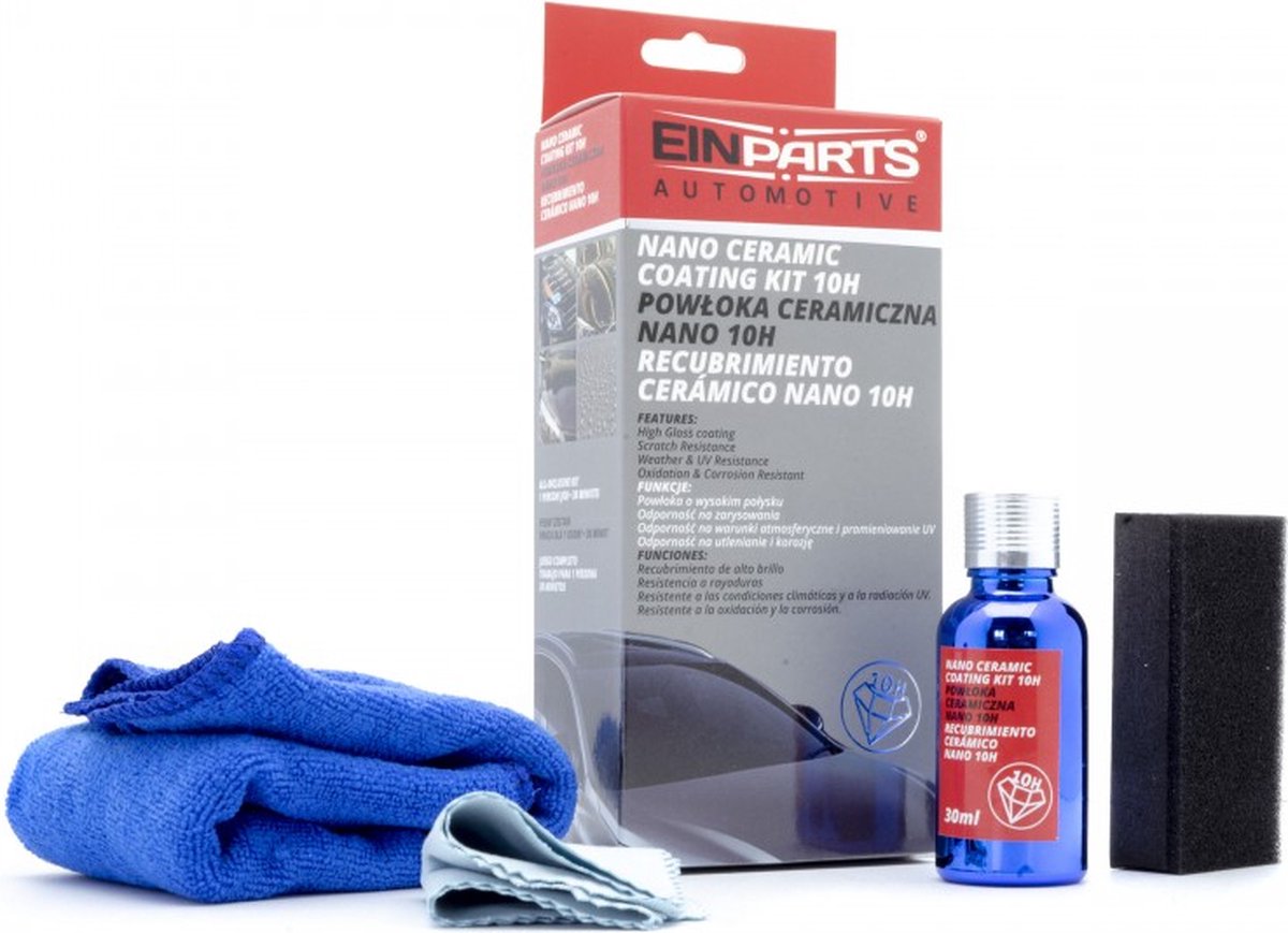 Goedkoopste Einparts Einparts Nano 10H Keramische Coating 30ml met Spons en Doek