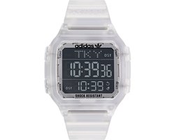 Adidas Originals Originals Street Digital One GMT AOST22049 Horloge - Kunststof - Transparant - Ø 43.5 mm