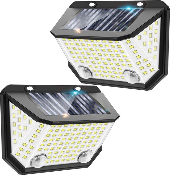 Foto: Solar dual sensor lights outdoor 6500k solar motion fence lights 300 wide lighting angle house outside wall solar step lights waterproof for garden door yard garage 2 pack
