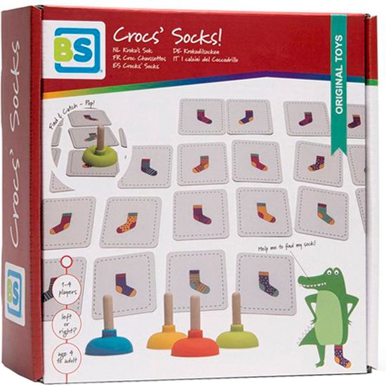 Foto: Bs toys kinderspel crocs socks 52 delig spel speelgoed 4 jaar cadeau kind memory spelletjes actiespel