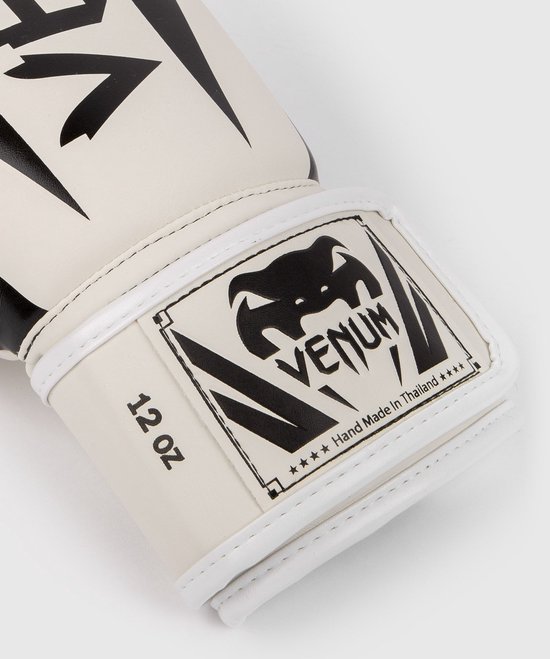Gants de boxe de Kickboxing Venum Elite Wit Zwart 12 OZ
