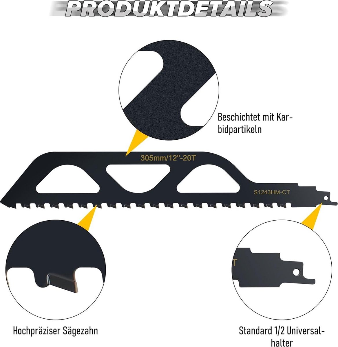 Reciprozaagblad (carbide) voor dik metaal - Zaagbladen - Nederland