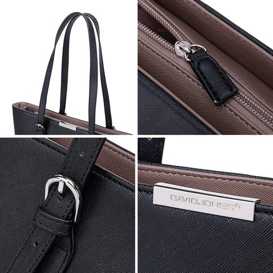 Sac En Cuir PORRASSO Sac Cabas Femmes Sac à Main De Mode Grande Sac D'épaule Fourre-Tout En Cuir PU Pour Achats L'école Bureau Travail Noir Sacs à Main Portés Main Femme