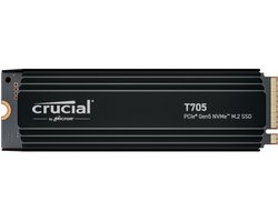 Crucial T705 | 1TB NVMe SSD | M.2 | Gen5 | 13.600MB/s Lezen | 10.200MB/s Schrijven | Heatsink