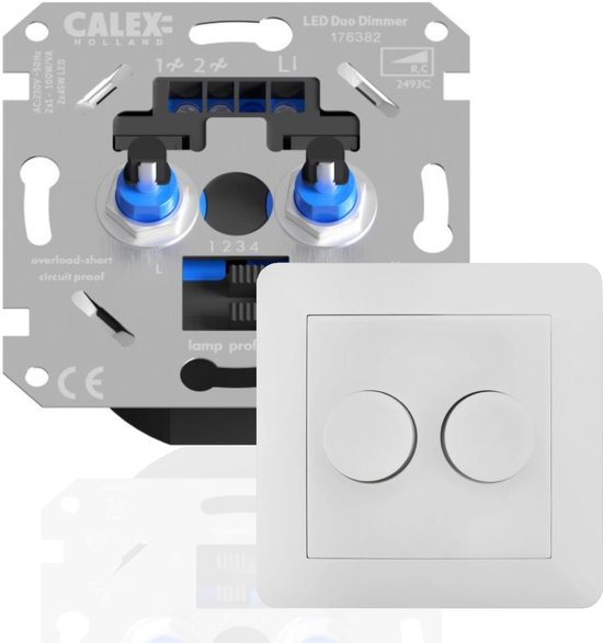 Calex Duo LED - Variateur Encastrable - 4 Canaux De Fréquence